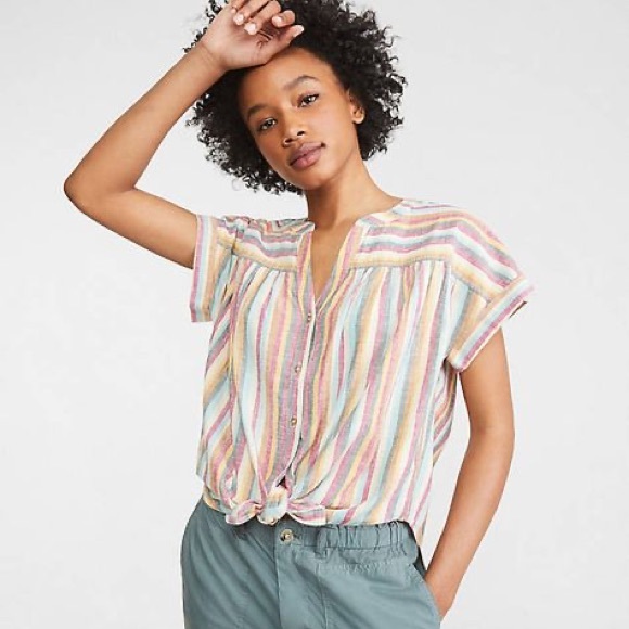 Lou & Grey for LOFT linen tunic blouse - Picture 1 of 4